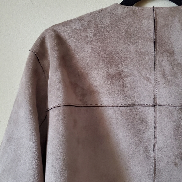 Zara Basic faux Suede Effect Jacket size M - Picture 2 of 8